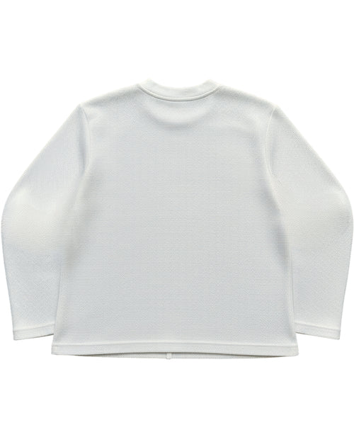 Off-white waffle knit oversized full-sleeve Back Design