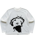 Off-white waffle knit oversized full-sleeve Front Design