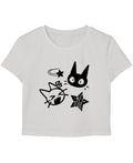 White Baby Tee Front Design