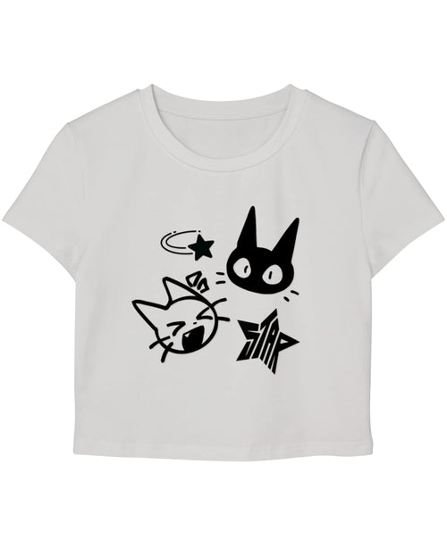 White Baby Tee Front Design