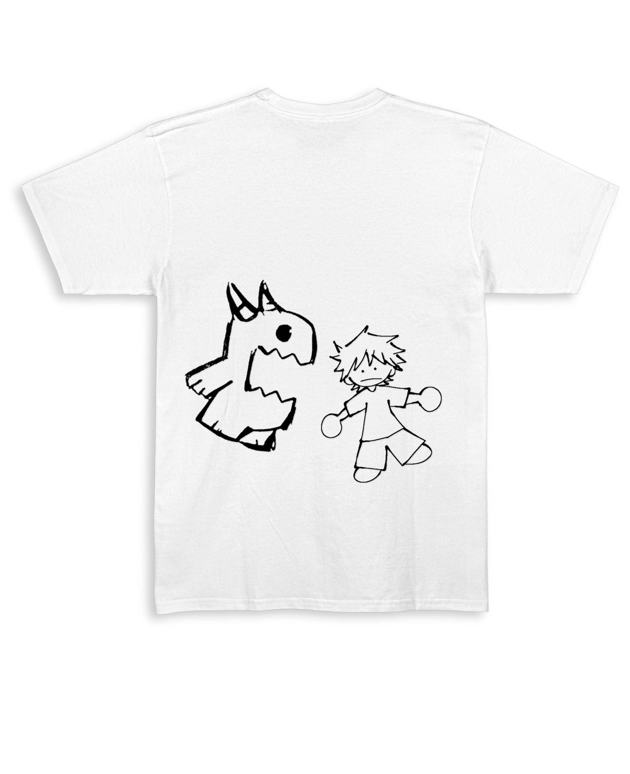 White Regular Fit T-shirt Back Design