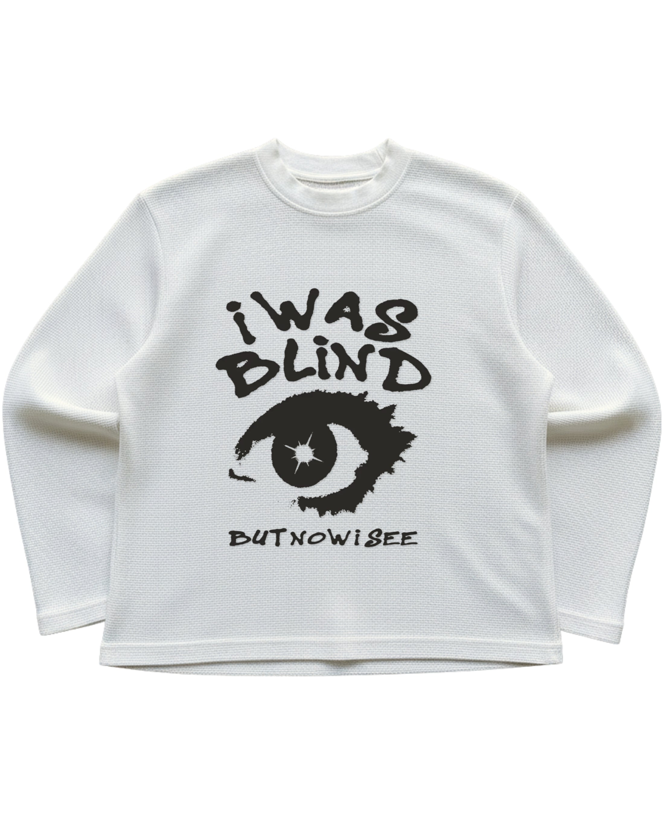Off-white waffle knit oversized full-sleeve Front Design